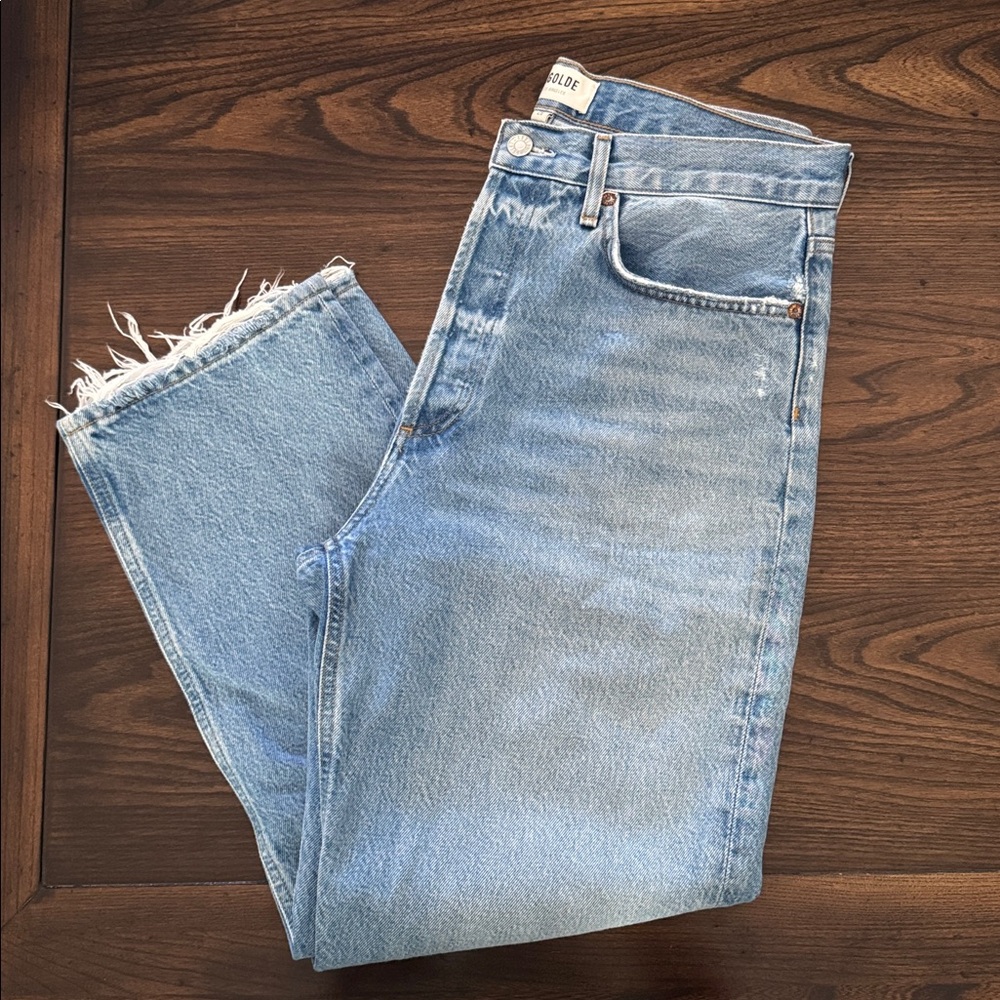 AGOLDE 90’s Crop Light Blue Jeans, Size 28